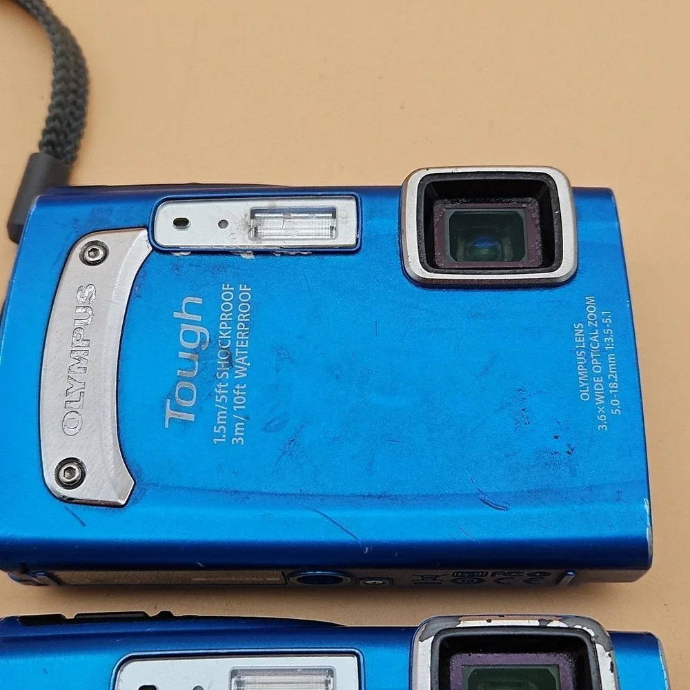 Lot Of 2 Olympus Tough TG-320 Waterproof Digital Camera UNTESTED AS IS FOR PARTS
